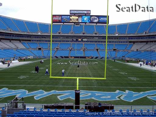 Seat view from section 101 at Bank of America Stadium, home of the Carolina Panthers